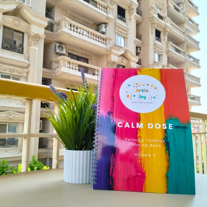 Product image of كراسة التلوين العلاجية Calm Dose (مع صفحات Brain Dump وتفريغ الأفكار) - 30 تصميم -Volume 3